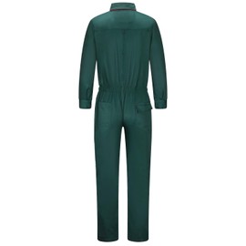 Yukirtiq Men's Coveralls Mechanic Work Jumpsuit Multi Pockets Overalls Long Sleeve Workwear Coverall, Green, S