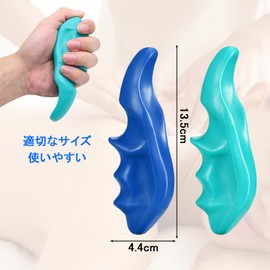 SOYANGNEK バックマッサージツール 2ピース マ指圧 用 親指 プロテクタ 手動トリガーポイントツボ押し棒 身深部組織マッサージ用 ストレス解消 理学療法小さなツール全身深部組織トリガーポータブル多機能ツール