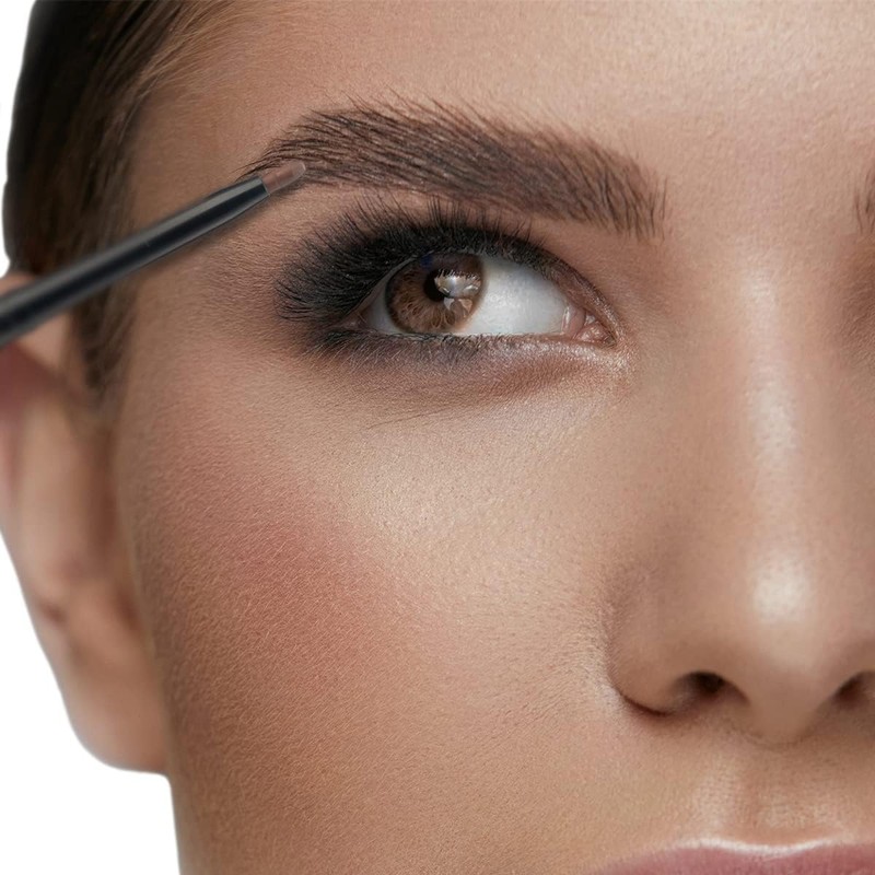 Renova Delineador Retráctil Cejas Abundantes Con Cepillo Castaño Oscuro 1g