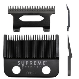 Supreme Trimmer DLC Coated Steel Hybrid Replacement Blade CBH21 | Tade Blade for Darkstar72 Clipper & Most Hair Clippers | Black