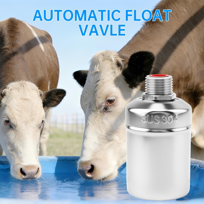 2Pack Water Float Valve 1/2" to 3/4'' 1'' Automatic Water