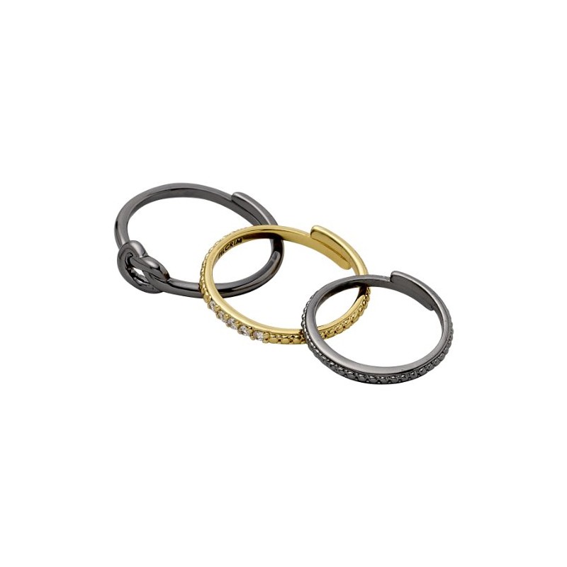 Pilgrim Jewelry Women's Ring Brass Glass Crystal White 32142701 Stackable