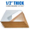 Corksidol Cork Tiles 12"x12" - 1/2" Thick -Bulletin Board-Cork Board-
