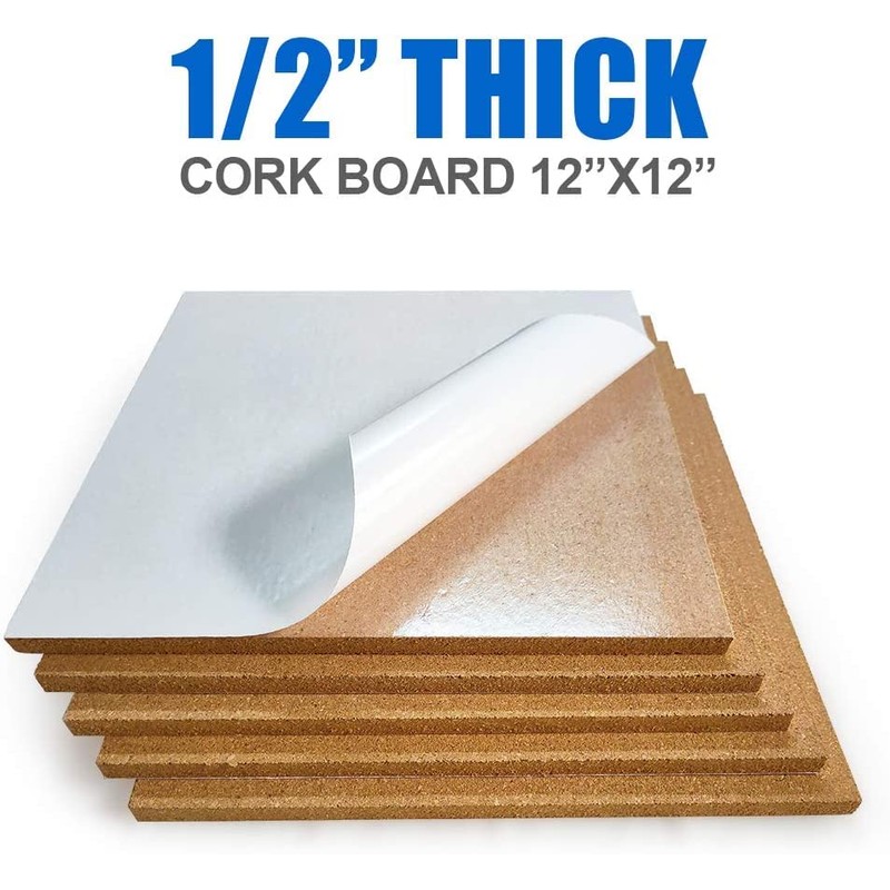 Corksidol Cork Tiles 12"x12" - 1/2" Thick -Bulletin Board-Cork Board-