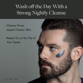 The Fundamental Duo Set for Men: 2 Piece Kit to Cleanse, Hydrate, and Moisturize Your Skin - Includes Moisturizing Balm and Charcoal Cleanser - Achieve Your Best Look with Lumin