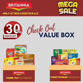 Britannia Nice Time 16.9oz (480g) - Delicious Coconut Biscuit Crunchy - Kids Favorite Breakfast & Tea Time Snacks (Pack of 6)