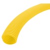 Electriduct Split Wire Loom Tubing Polyethylene Corrugated Flexible Conduit - 3/8" Nominal Size - 100 Feet - Yellow