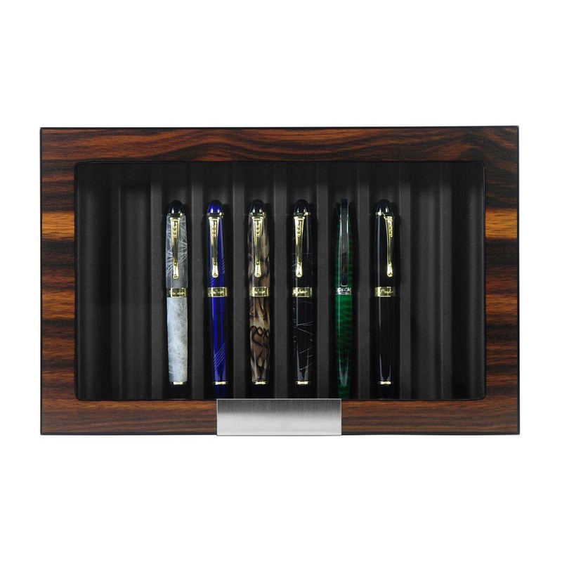 Lifomenz Co Wood Pen Box - 10 Slot Organizer With