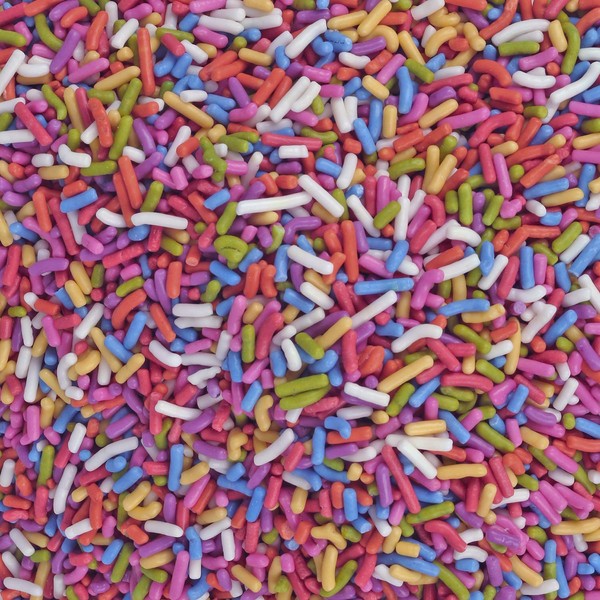 All Natural BULK Rainbow Sprinkles - 3.5 POUNDS - NO Artificial Dyes - 100% Natural, Gluten Free, Vegan, Lactose Free, BULK