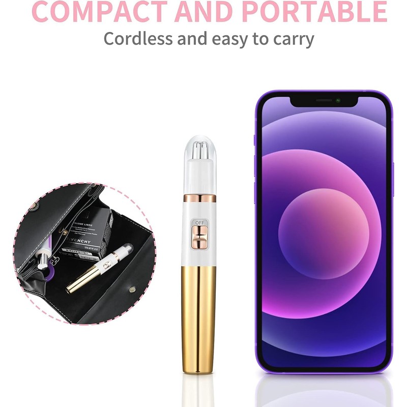 NUMIFUN Nasenhaartrimmer für Frauen Damen Schmerzloser Ohr- und Nasenhaartrimmer Frauen