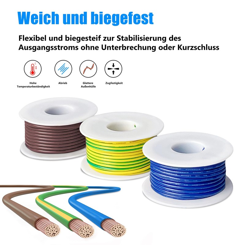 H07V-K Installation Cable Set 1.5 mm², 3 Colours Electrical Installation