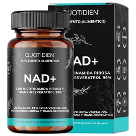 NAD  NR Nicotinamida Ribosa con Trans-Resveratrol 99, cido Alfa Lipoco, Extracto de Quercetina  Calidad Quotidien  1 mes                              
