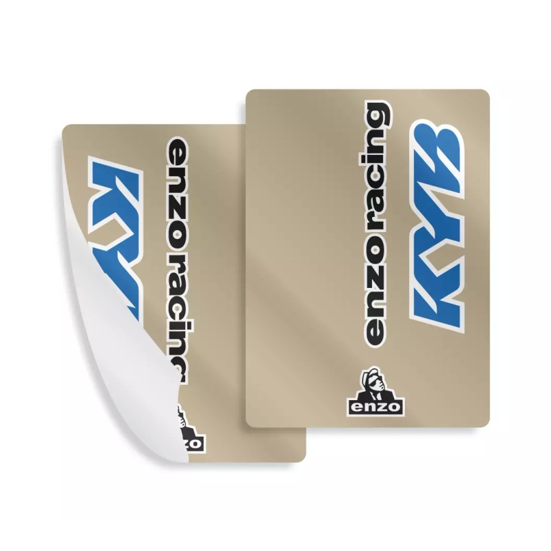 Enzo KYB Fork Stickers Suspension Decals Set (Yamaha Blue) (9x6.5)