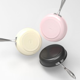 UUKRAVE Nonstick Ceramic Frying Pan Set, 3-Piece Ceramic Pan For Cooking with Stay-Cool Handle, Healthy & Non-Toxic, PFAS/PTFE-Free, Induction Compatible, Dishwasher & Oven Safe, 8"/9.5"/11",Black