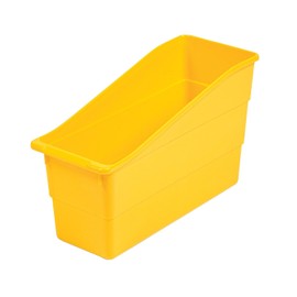 Fun Express Yellow Plastic Book Bins - Vertical Storage Interlocking Plastic Organizer for Home and Office Classroom Book Bin and Paper Storage - Educational Activities for Kids - 6 Pieces