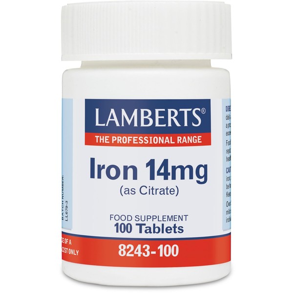 Lamberts Iron 14mg (As Citrate) 100 Tablets