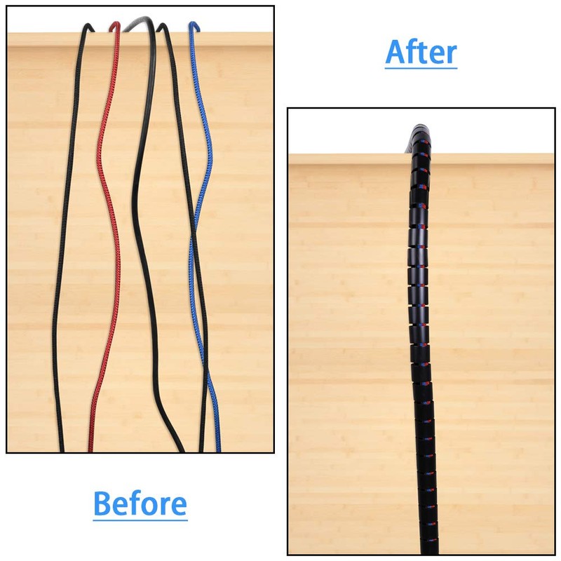 COOYA Cable Management Sleeve Cord Organizer Concealer for TV/Computer/Office, 60