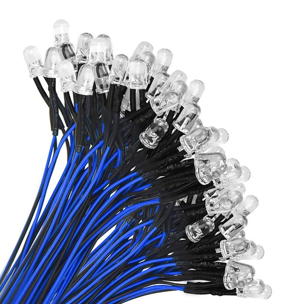 YIXISI 100 PCS 5mm LED Diodes Light, Emitting Diode, Round