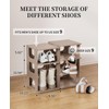 Narrow Shoe Rack - 5 Tiers Stackable Shoe Storage Stand