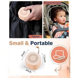 Travel White Noise Sound Machine 20 Sounds, Portable Sound Machine for Adults Sleep, Mini Sleep Aid with Adjustable Volume, 3 Timers, Colorful Night Light, Rechargeable for Baby, Home, Registry Gift
