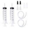 Plastic Syringe, Set of 2 60 ml Syringes with Hose