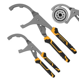 ELEAD Adjustable Oil Filter Wrench Set - 9" & 12" Oil Filter Pliers Oil Filter Removal Tools for Cars, Trucks, Motorcycles - Durable Carbon Steel, Ergonomic Grip, Easy Access Design