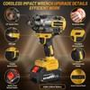 1000Nm(738ft-lbs) Cordless Impact Wrench 1/2 inch, High Torque Brushless Impact