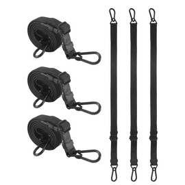 48 Inch Adjustable Carabiner Bungee Cords with 190 Lbs Max Break Strength - Adjust from 28" to 48" - Heavy Duty Flat Carabiner Bungee Straps with Upgraded Hooks for Tents, Cargo, Luggage, etc (4 Pcs)