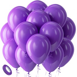 Purple Balloons Kelfara Party Balloons 100 Pcs 12 Inch Purple Latex Balloons for Birthday Weddings Anniversary Graduation Purple Theme Party Decorations
