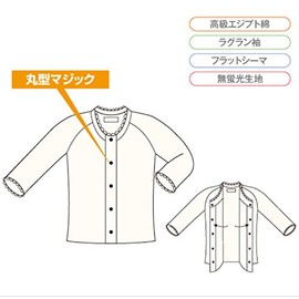 One-touch Clothe Women's Open Front 7/Sleeves (Raglan Sleeve) No. 50 神戸生絲 , , ,