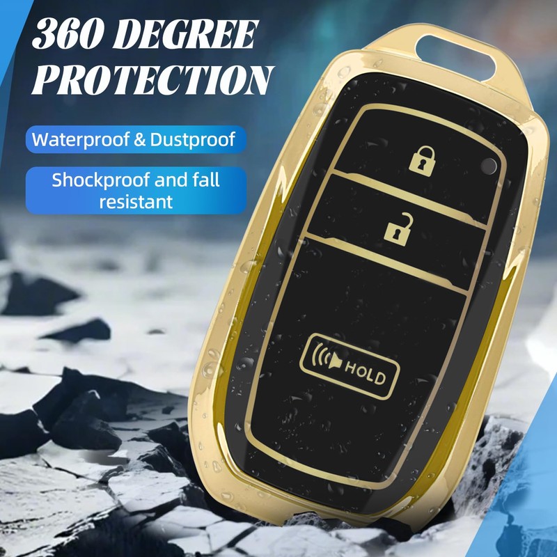 MILD EAST Key Fob Cover for Toyota with keychain, Soft