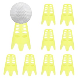 TIXIPEM Golf Simulator Tees [8PCS] - Plastic Golf Tees Use for Home & Outdoor & Indoor Driving Range & Winter Turf - [Yellow - 1.77 in]
