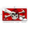 Salty Bones Skull and Crossbones on Dive Flag License Plate