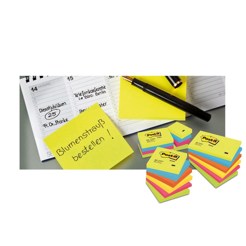 Post-it Notes - Neon Green - 6 Pads Per Pack