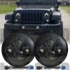 Unbranded Pair DOT 7" Inch Round LED Headlights Hi-Lo Beam For Jeep Wrangler JK TJ CJ LJ