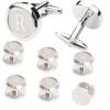 Dannyshi Mens Cufflinks and Studs Tuxedo Shirts Business Wedding Initials