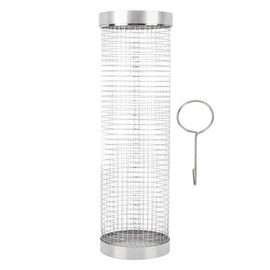 Barbecue Grilling Basket Cylinder Shaped Mesh Wire 304 Stainless Steel Rolling BBQ Grill Tool L(11.7 X 3.6in)