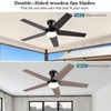 Ayaoty Ceiling Fans with Lights, 48 inch Low Profile Ceiling
