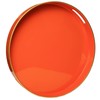 Spsyrine Round Orange Decorative Tray, 13" Plastic Serving Table Tray
