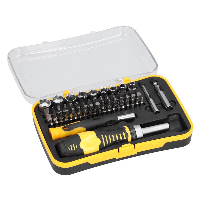65Pcs Screwdriver Set Chrome Vanadium Steel SK‑1156 Ratcheting Electronics Repair