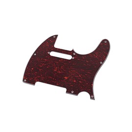 Alnicov 8 Hole Tele Pickguard for USA/MX Standard Telecaster Guitar 3 Ply Red Turtle