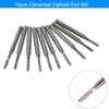 10pcs 2mm Cemented Carbide End Mill Engraving Bits Carving Drill