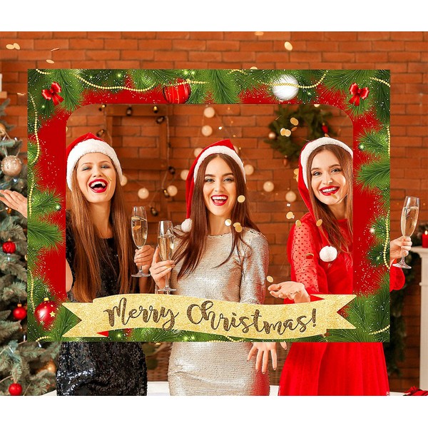 JeVenis Christmas Photo Booth Props Christmas Photo Frame Props Christmas Party Supplies Ugly Party Supplies Christmas Party Favors Ugly Sweater Party Props