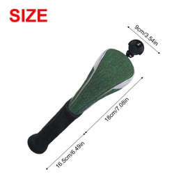 Andux 4 Pack Nylon Long Neck Golf Hybrid Club Head Covers with Dial No. Tag CTMT-03 Black/army green