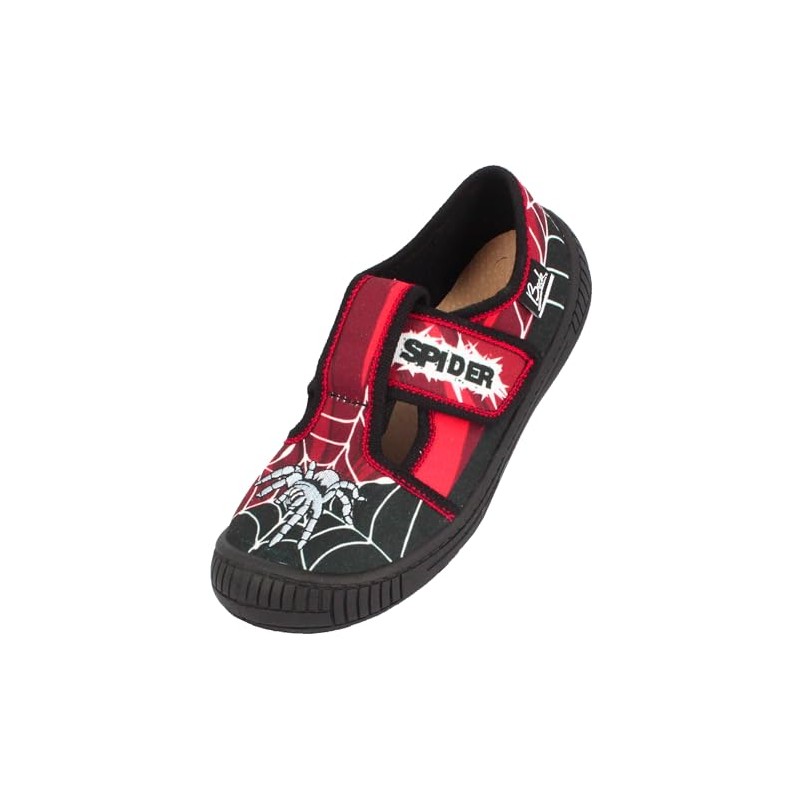 Beck Boys Spider Slippers, black