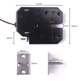 ATOPLEE Electronic Lock, 1pcs DC 12V 2A Carbon Steel Solenoid Cabinet Spring Lock for Drawer Locker (73X58X13mm)