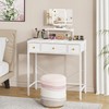 HIGDBFE HIGDBFE Makeup Vanity Desk with Mirror and Lights &