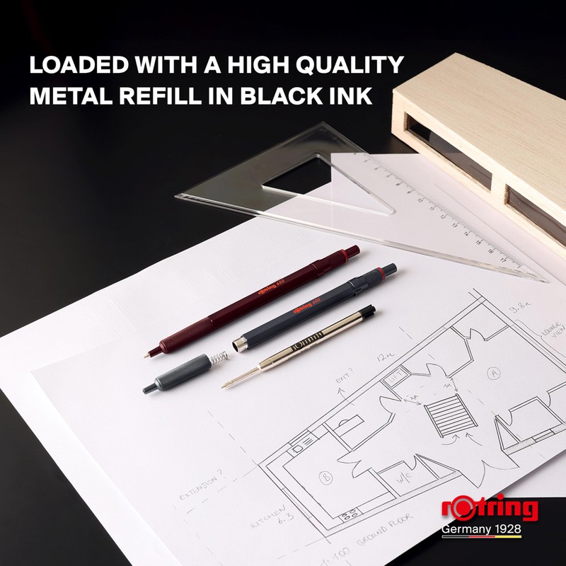 rOtring 600 Ballpoint Pen | Medium Point | Black Ink