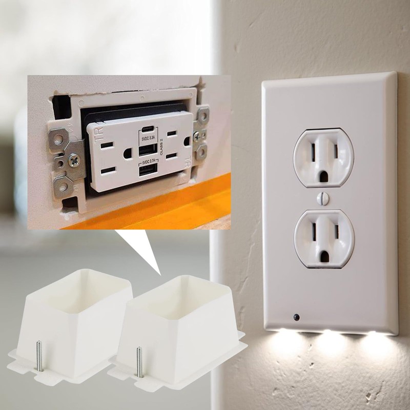 SLK-1 (1-Gang) Electrical Outlet Box Extenders with 12Pcs Screws, Electrical