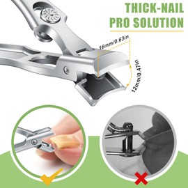 German Nail Clippers for Men Thick Nails, Heavy Duty Toenail Clippers for Seniors with Catcher, Portable Ultra Sharp German Fingernail Clipper for Women with Large Wide Jaw Opening